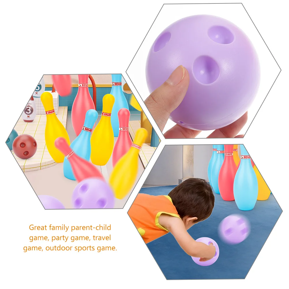 2 Sets Bowling Kids Kit Toys Inflatable Toddler Outdoor Ball Plastic Children Pin