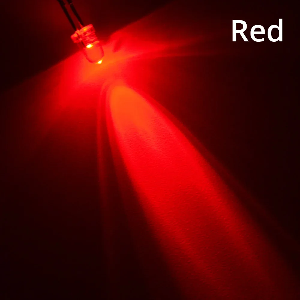Description Picture 4 of item100Pcs Min F3 3mm Round Red Water Clear Super Bright Light-emitting Diode Bulb Foot Led Lamp Beads Direct Insertion Atmosphere