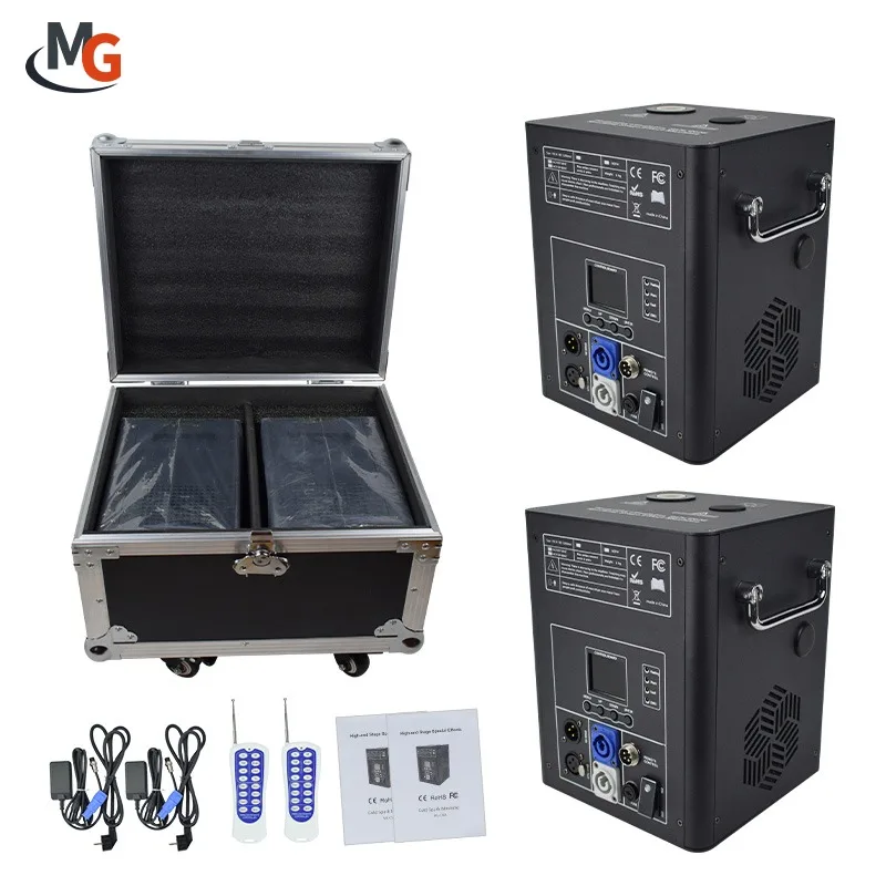 

Mglight 2 Pc 750W DMX Wireless Wedding Stage 2pcs Cold Spark Machine 800W Firework Sparkler with Flight Case for DJ Party