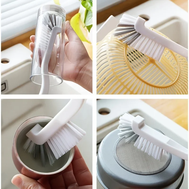 1/5pcs Cleaning Brush Set for Kitchen Appliances - Medium Firmness, Plastic Material, Long Handle, Bathroom Tiles, and Corners