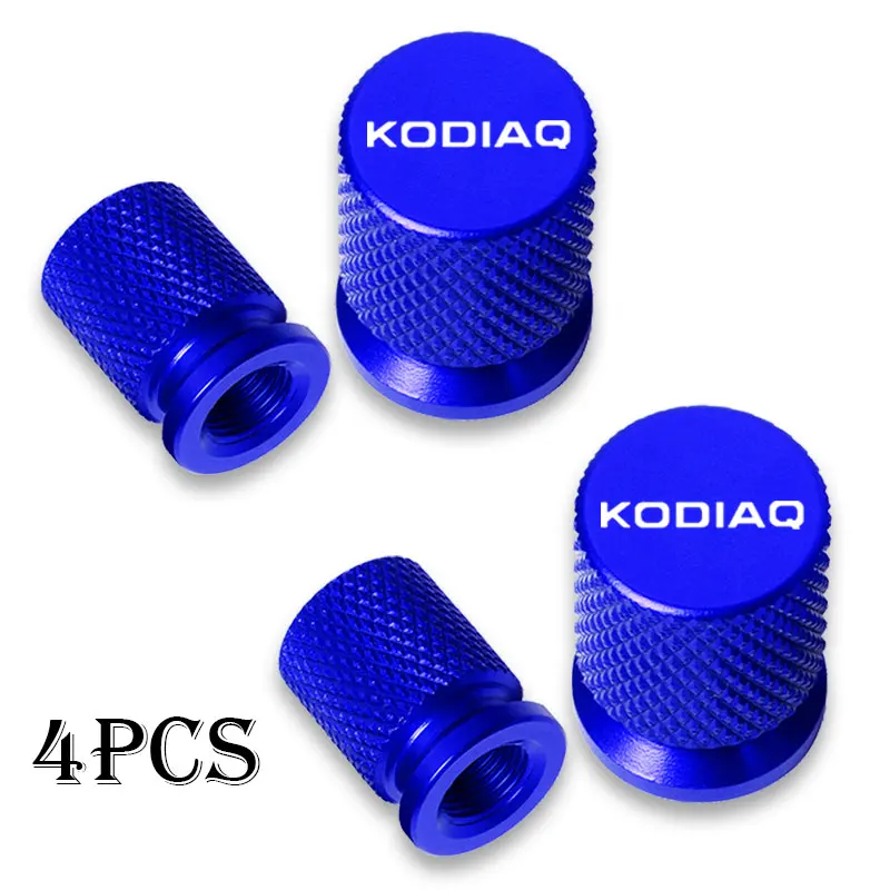 Car Wheel Tire Valve Caps Tyre Stem Covers Airdust Waterproof For Skoda KODIAQ