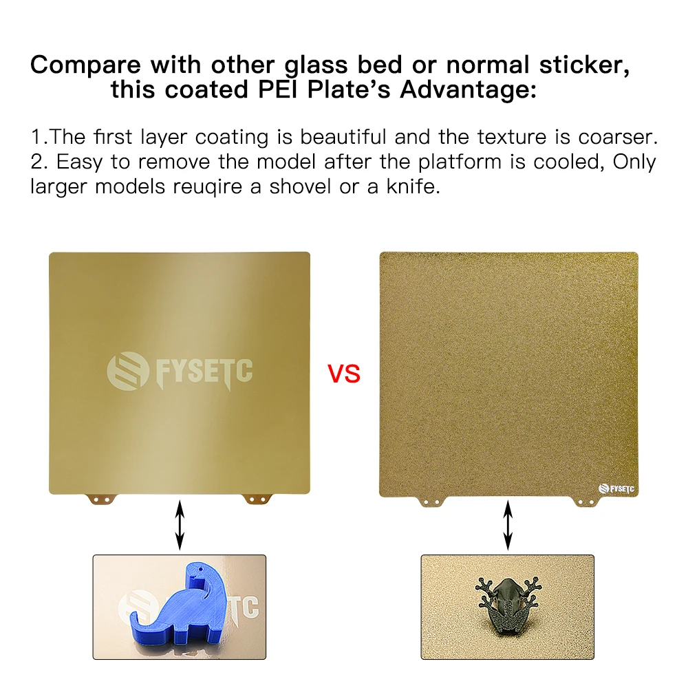 FYSETC JanusBPS 양면 PEI 스프링 강판(질감 및 매끄러움) 305*305mm Voron 300용 사전 적용된 PEI 강철
