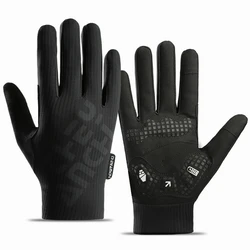Unisex Full Finger Breathable Cycling Gloves - Anti - Slip & Shock Absorbing for Outdoor Summer Riding (Black)