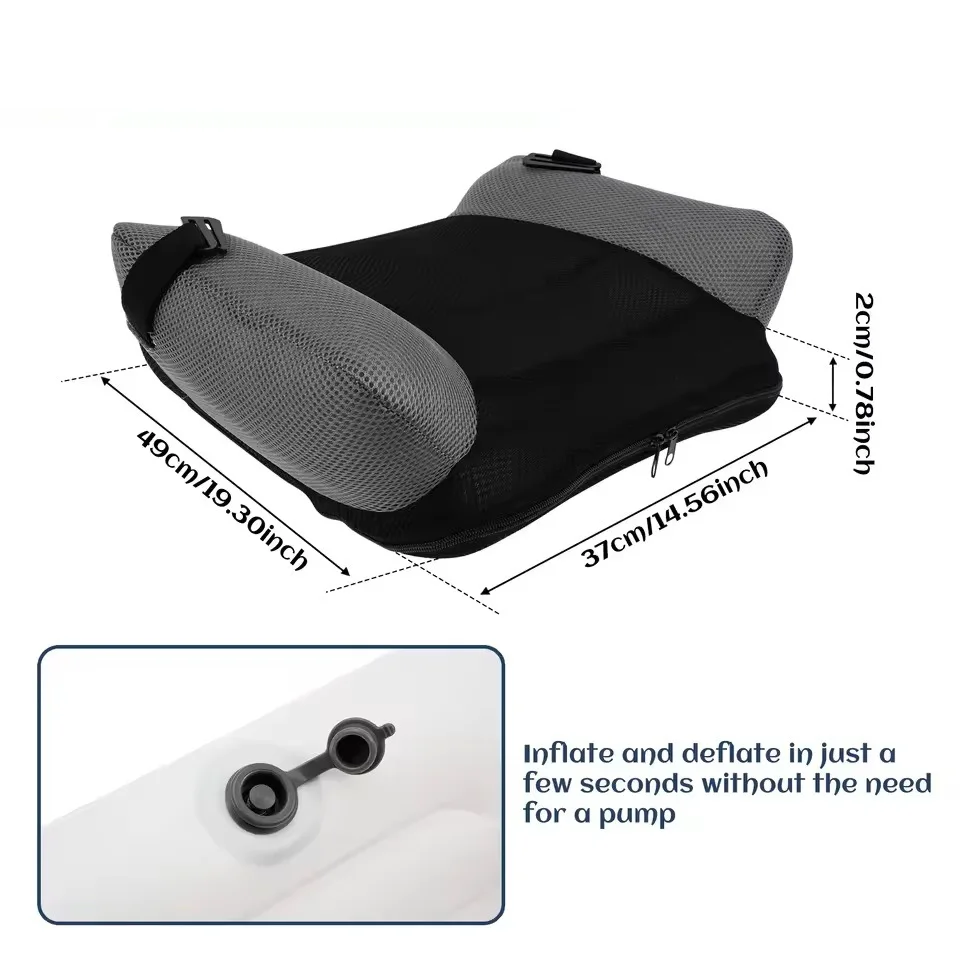 Inflatable Car Booster Seat Cushion Portable PVC Travel Mat for Kids Safety Seat Comfort Lightweight Travel Accessories