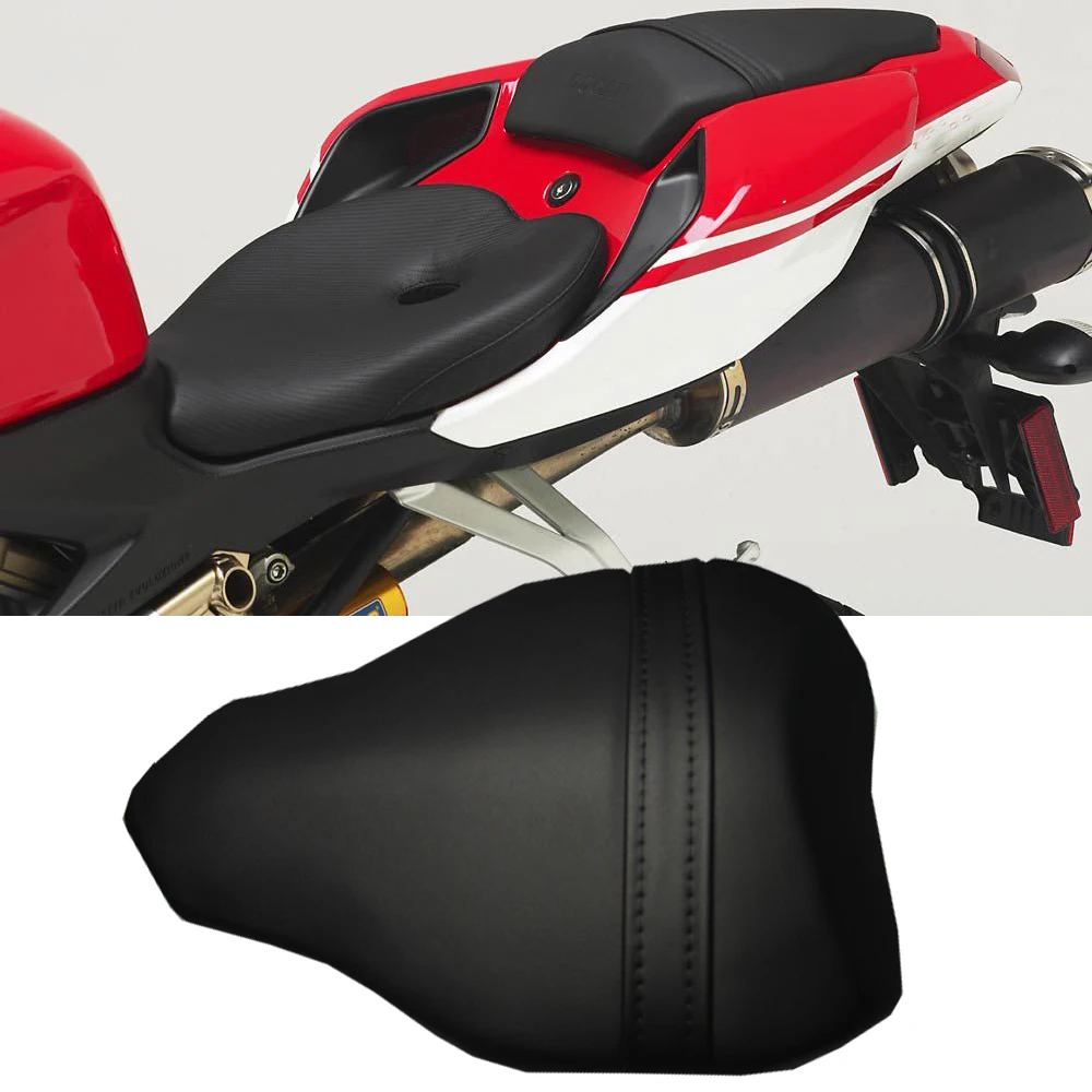 

Motorcycle Accessories Leather Rear Passenger Seat Cover Cushion Pad For Ducati Superbike 848 1098 1198 2007 2008 2009 2010 2011