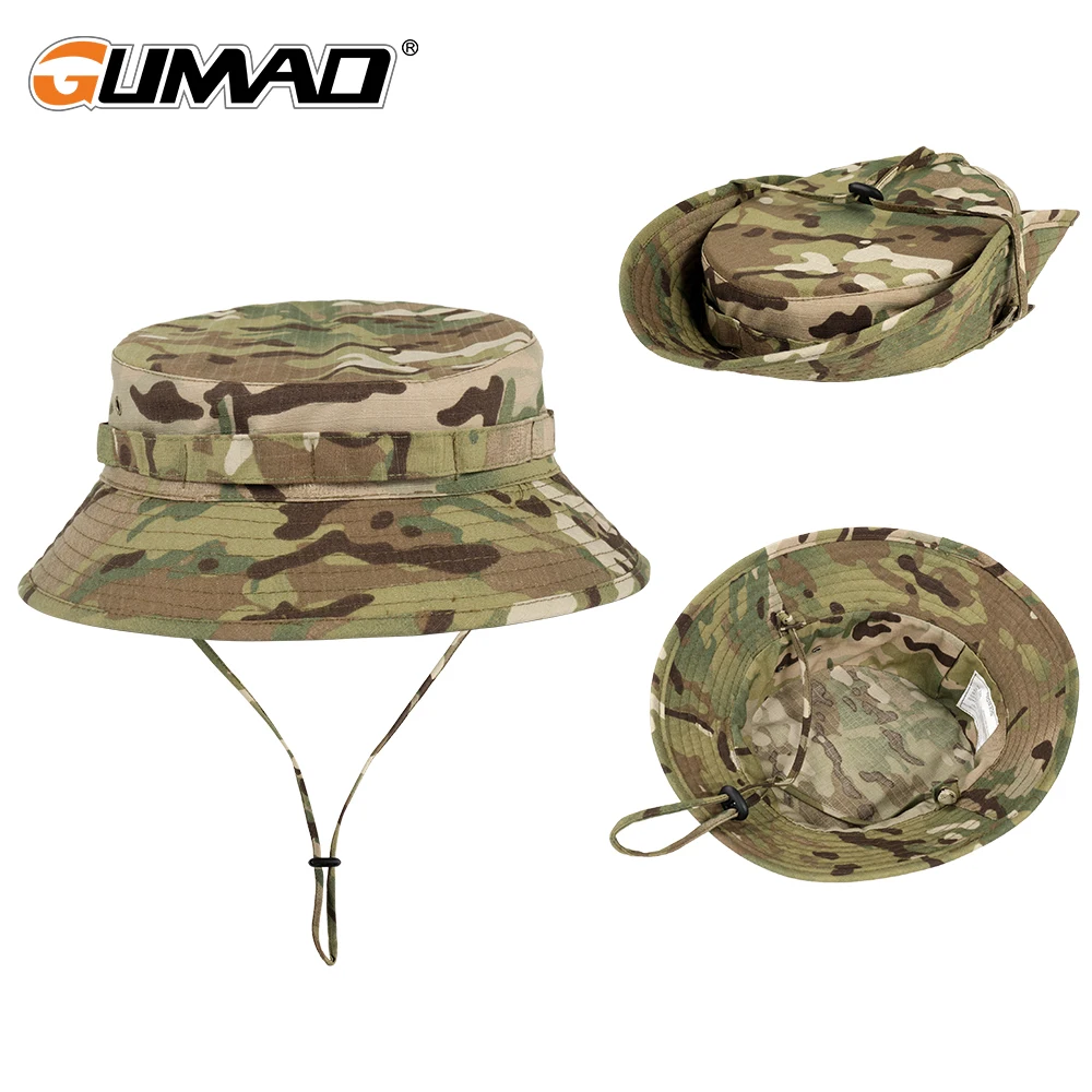 

Camouflage Tactical Cap Military Boonie Bucket Hat Outdoor Sports Climbing Fishing Hiking Hunting Army Sun-proof Panama Hats Men
