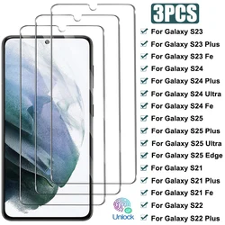 Premium 3 - Pack Full Cover Tempered Glass Screen Protector - 3PCS Glass (For S23 Fe)