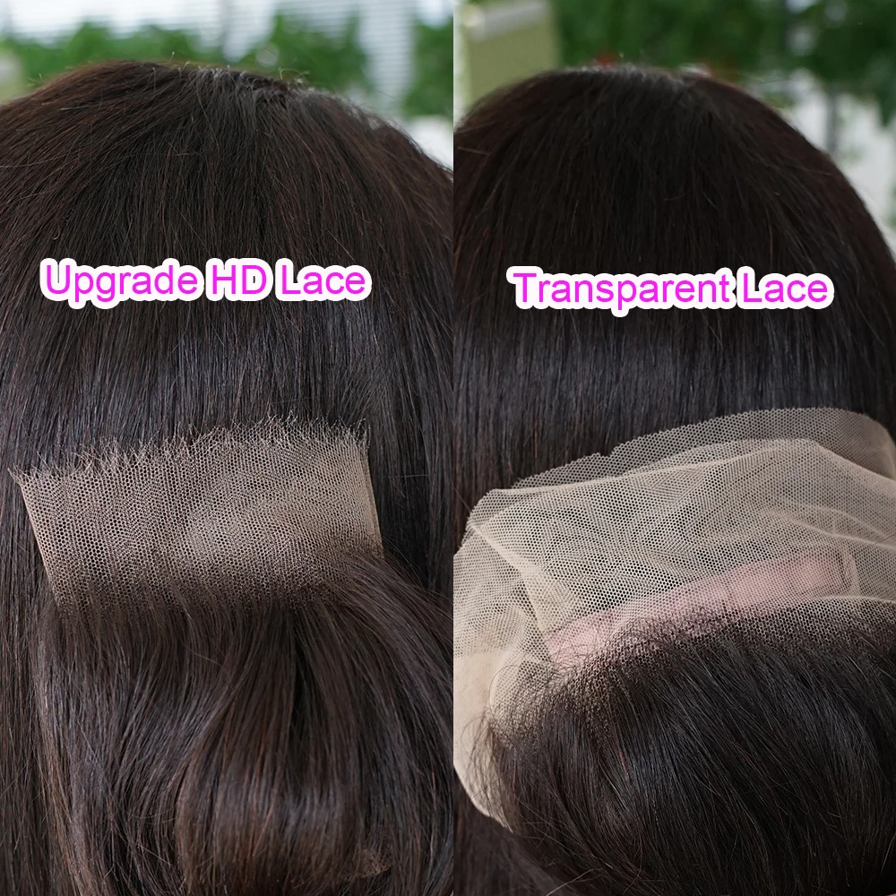 Human Hair Closure Human Hair Lace Frontal HD 5x5 13x4 Transparent Invisible Lace Free Part Straight