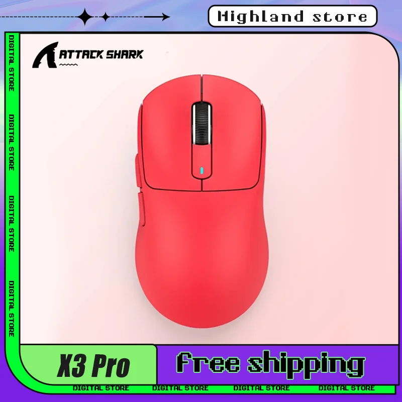 Беспроводная игровая мышь 26000DPI 3 режима 2,4G Bluetooth 8K PixArt PAW3395 MiceType-C