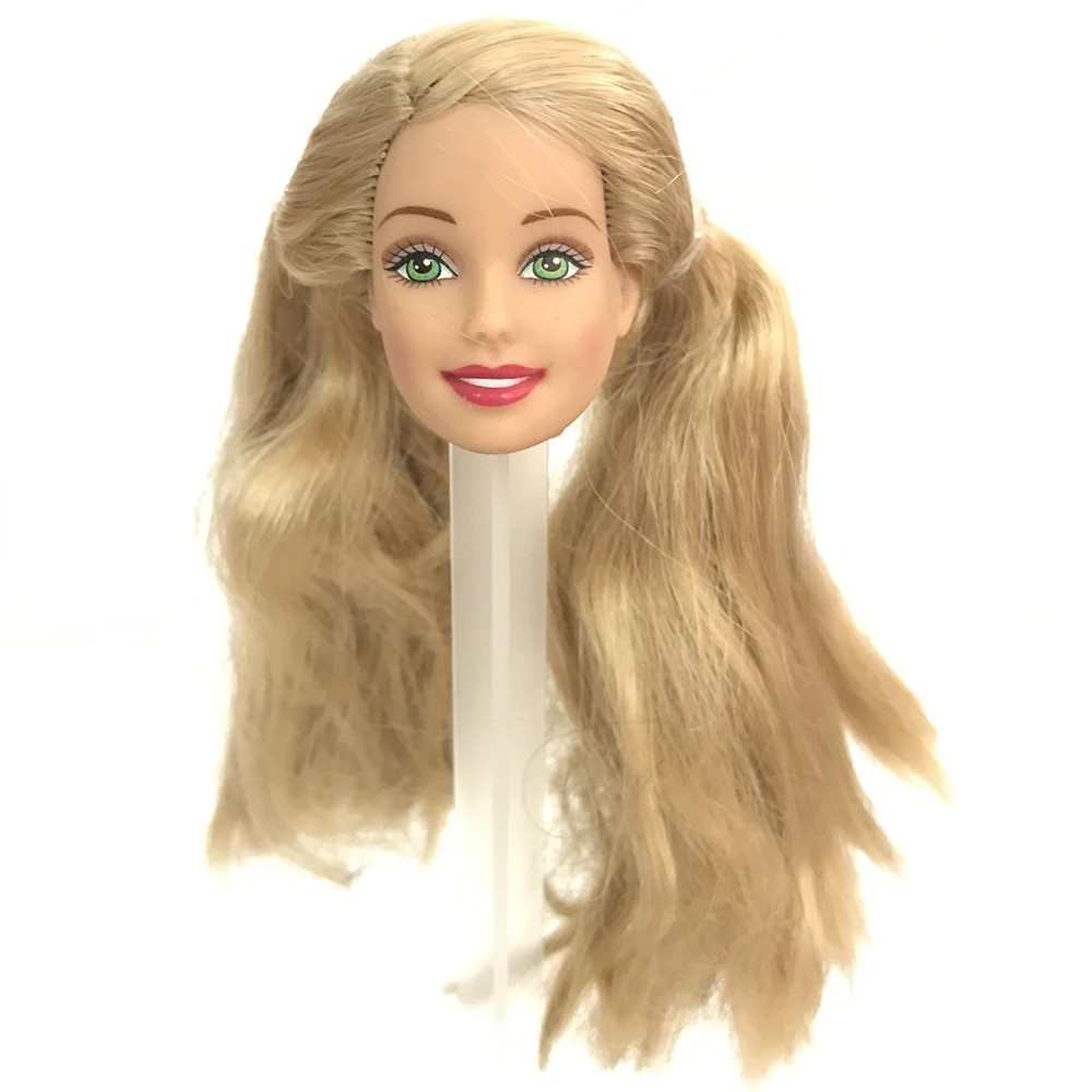 NK 1 Pcs 30CM Princess Doll flaws Head Girl Play House Dressing Up Toys For 1/6 Doll Head Not perfect Long Hair Heads JJ