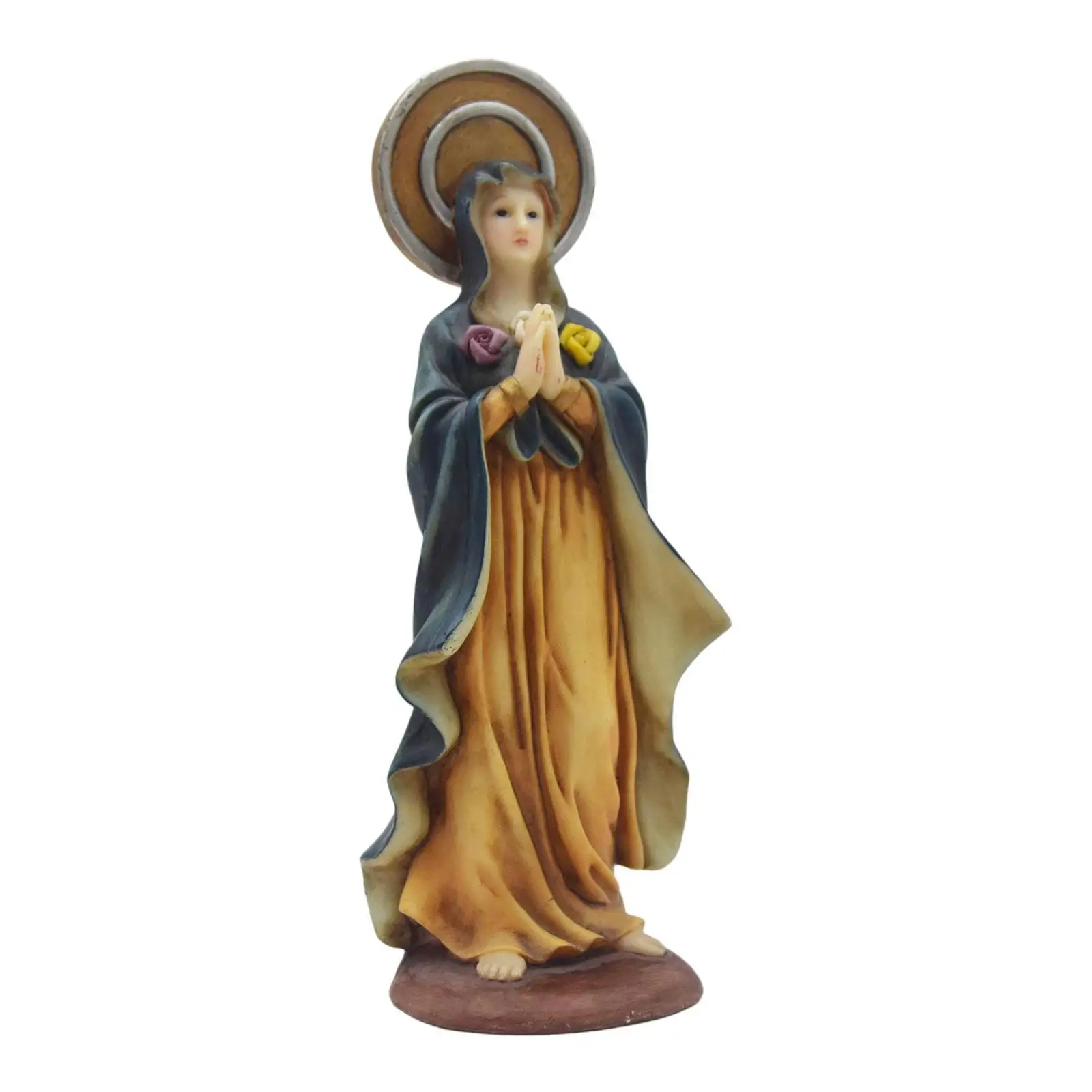 7.8inch Virgin Mary Figurine Resin Craft Lightweight Catholic Sculpture