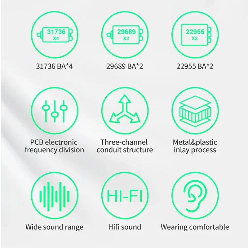 KZ AS16 Pro In Ear Earphones 16BA  8 Balanced Armature HIFI Monitor Headphones Noise Cancelling Earbuds Music Headsets 5