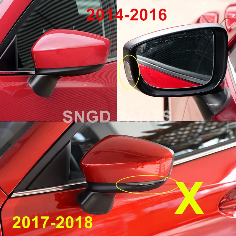 OWITAT Side Mirror Cover For 2014-2016 Mazda 3 (Axela) – Left Driver Side, Glossy Black, Fits Models WITHOUT Turn Signal