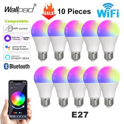 Tuya E27 Led Lights Bulb RGB CCT Beacon Led Lamp Alexa Smart Bulb Dimmer Bluetooth Google Assistant For Smart Home Decoration