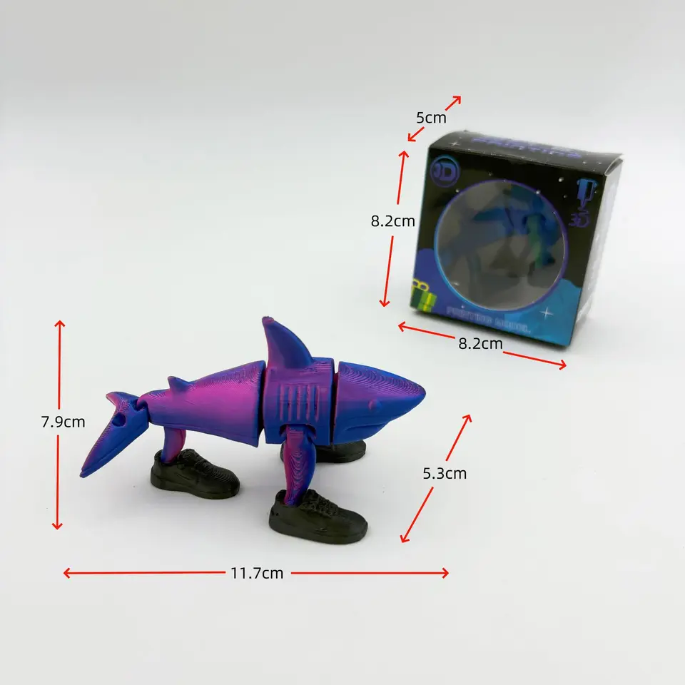3D プリント Brainrot 装飾品 Tralalero Tralala ミームサメ置物 3D