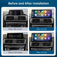 Écran tactile multimédia pour voiture 12,3 pouces ultra-fin sans fil CarPlay Linux pour BMW Série 1 et 2 F20 F21 F22 F23 F45 F46 NBT EVO 4