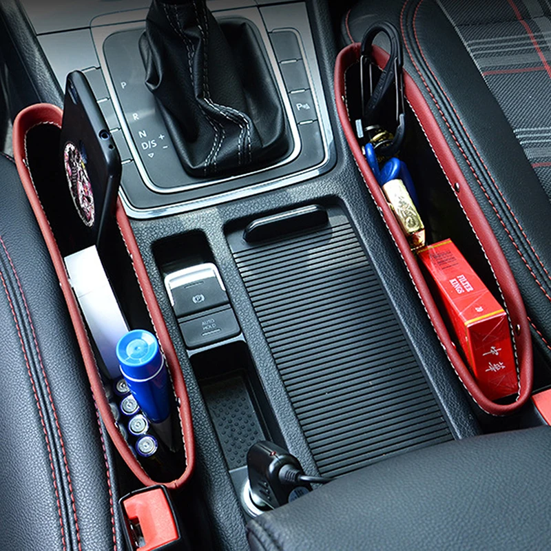 

Seat Gap PU Case Storage Bag Organizer Leather Car Seats Gap Bag Accessories