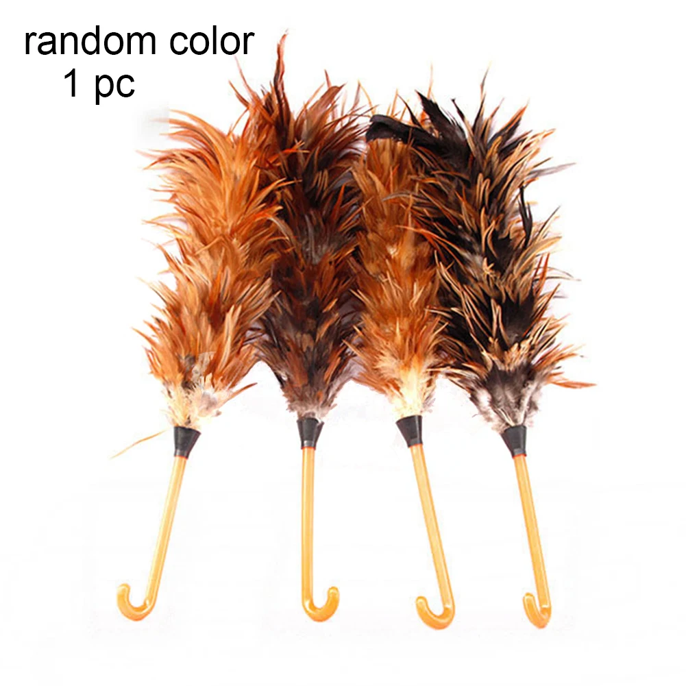 

Long Handle Car Ergonomic Household Cleaning Tools Fluffy Anti-Static Removal Dust Feather Duster Hanging Furniture Window