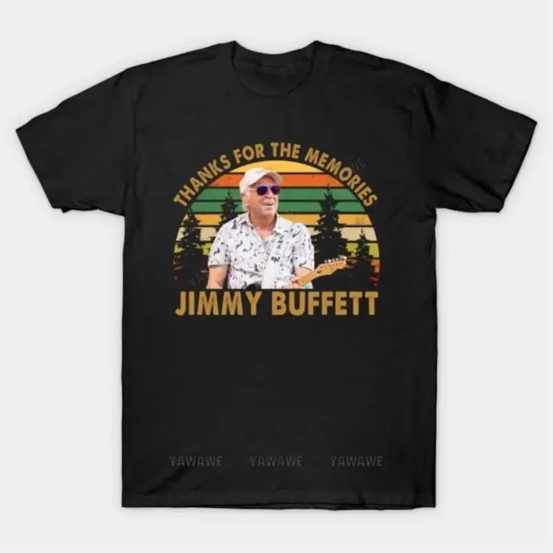 

New fashion brand teeshirt cotton t-shirt Jimmy Buffett T shirt male Oversized short sleeve black top unisex casual tee-shirt