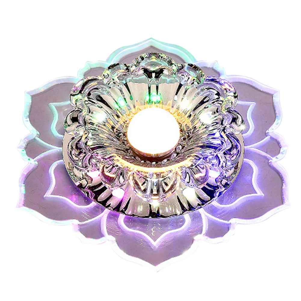 Crystal LED Ceiling Light Modern Ceiling Light Flower Shape Low Profile Spotlight LED Recessed Light for Gallery Exhibition
