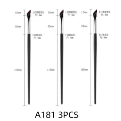 Precision Ultra-Thin Eyeliner & Eyebrow Brush for Detailed Makeup Application (A181 3PCS)