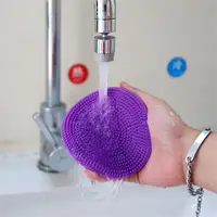 Silicone Body Scrubber Natural Bristles Skin Exfoliator Scrub Shower Sponge Brush Silicone Bath Shower Brush Bathroom Products 1