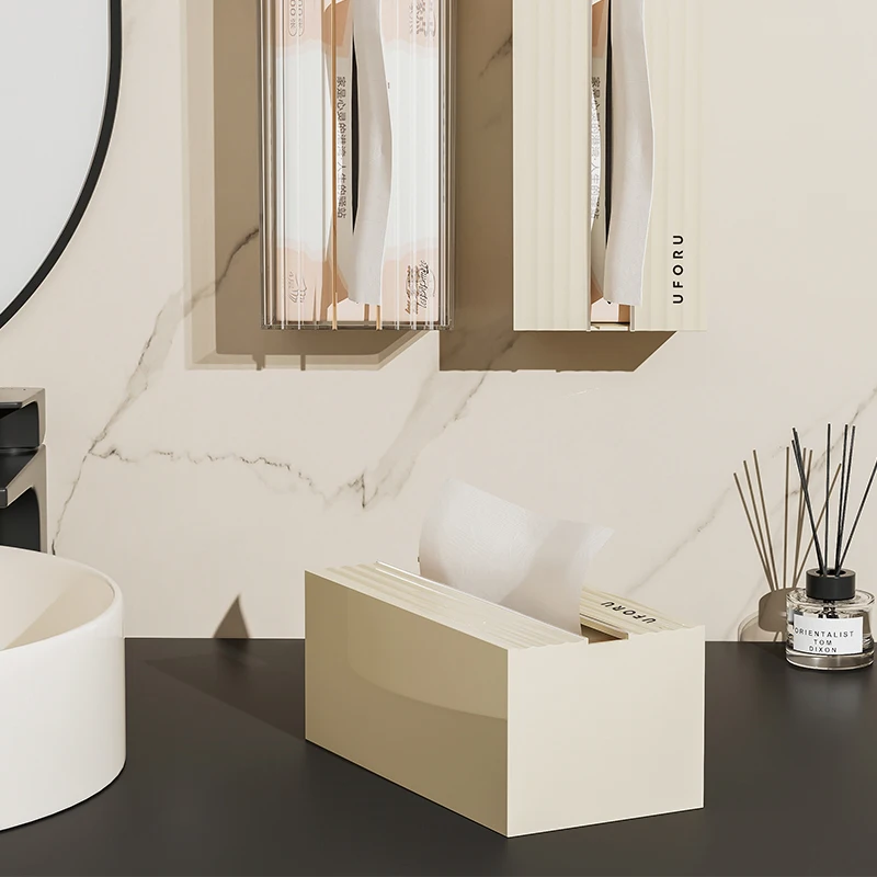 Plastic Transparent Wall-mountable Tissue Box 6