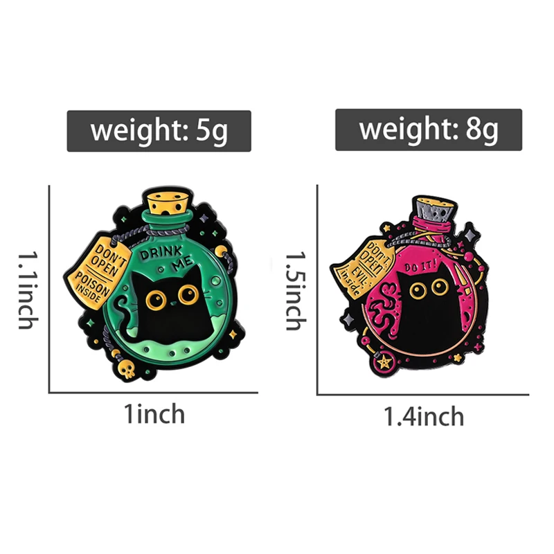 Cartoon Anime Coole Katzen-Tier-Kollektion Brosche Emaille-Pins Katholische Katzen-Hunde-Enten-Doktor-Broschen Abzeichen Schmuck Geschenk für Freunde – Detail 15