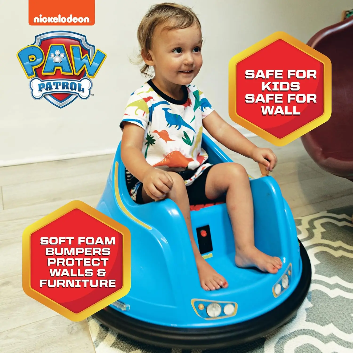 6V Bumper Car for Toddlers, Kids Bumper Car, Electric Toddler Ride On Toys for Kids, Baby Car, Ages 1.5-4