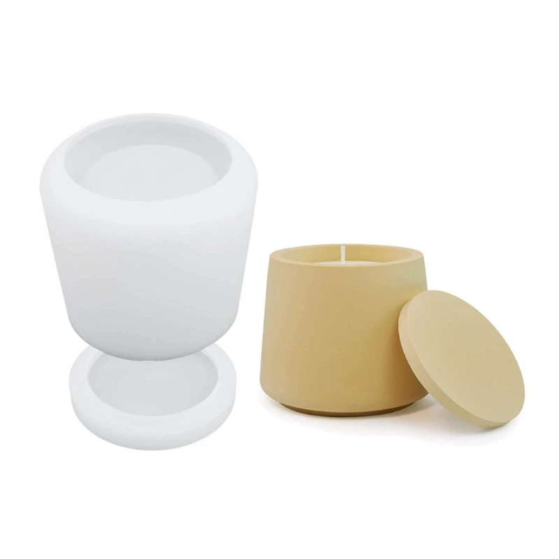 

Candle Holder Silicone Mold DIY Storage Box Resin Jar Mould for Bottle Gypsum