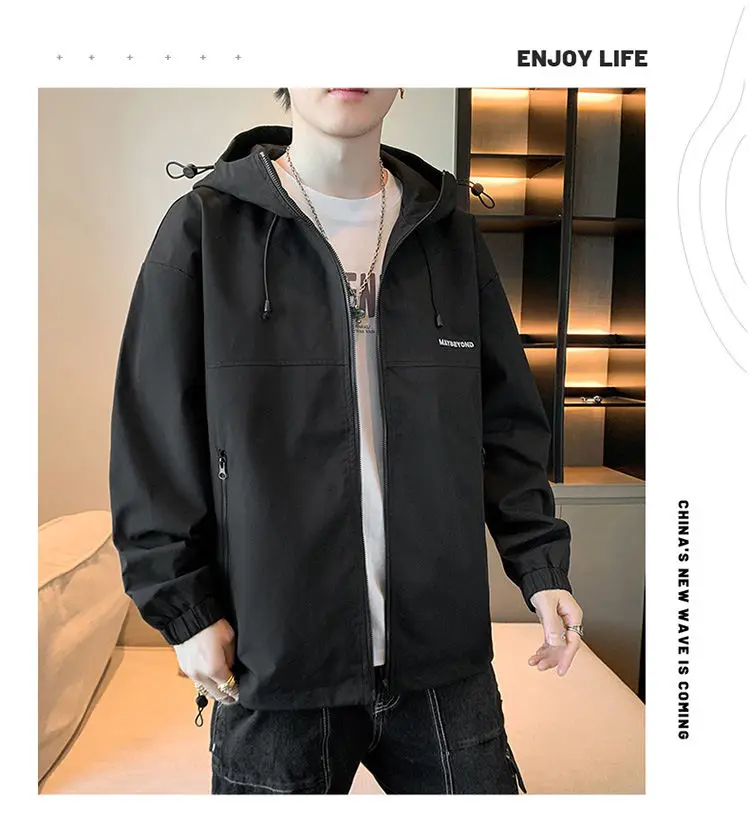 Neue 2026 Frühling Herbst herren Outdoor Mit Kapuze Jacken Sport Casual Winddicht Mäntel Jugend Paar der Hohe Streetwear Tops Kleidung – Detail 13