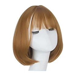 Wig Bob Bobo Wig with Bangs for Women, Natural Looking Short Bob Wig , Short Wig for Daily Korea Versions Yellow