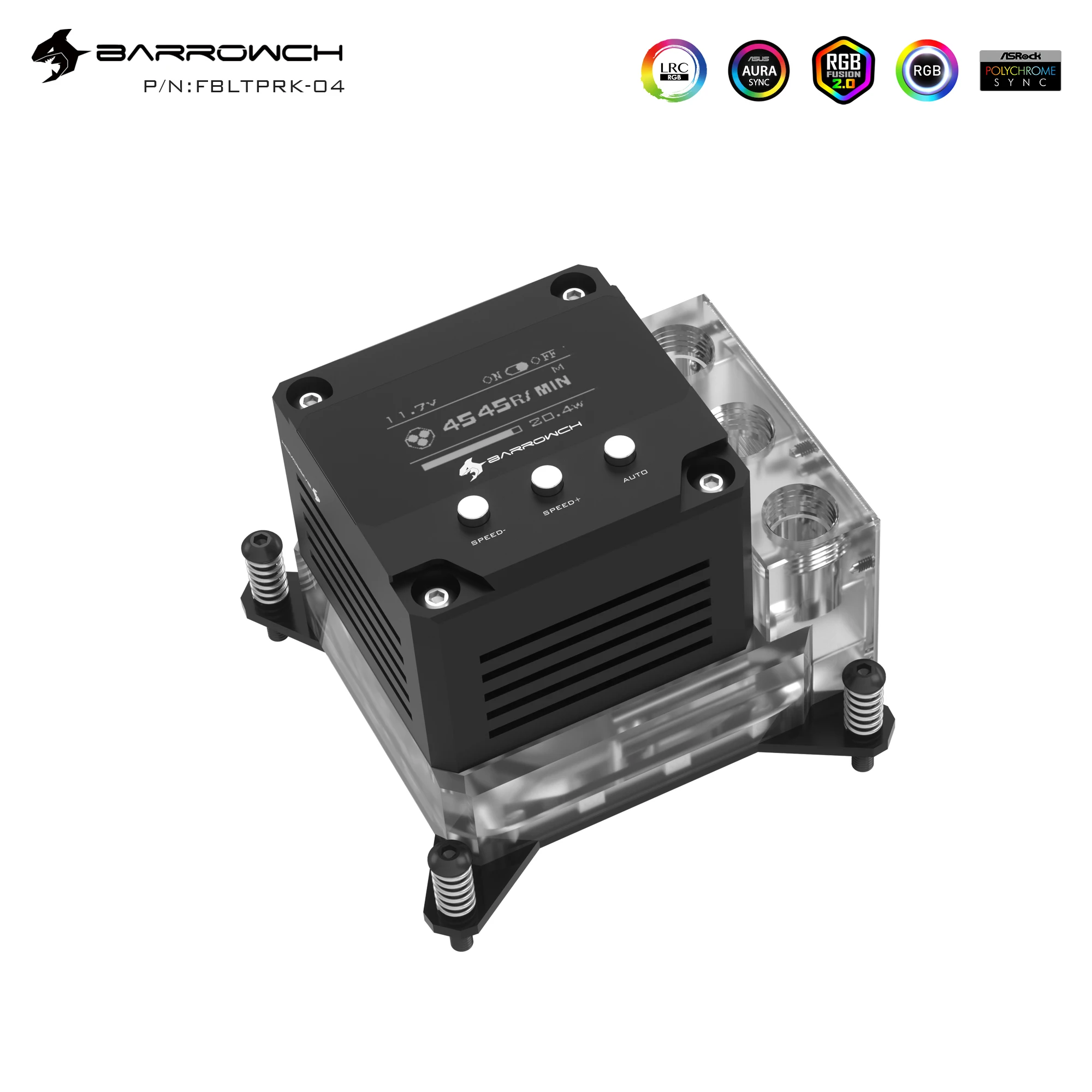 

Barrow OLED Water Pump+CPU Block Combo Use for Intel LGA1150 1151 1200 1700 AMD AM3 AM4 Socket 5V AURA Water Cooler FBLTPRK-04I