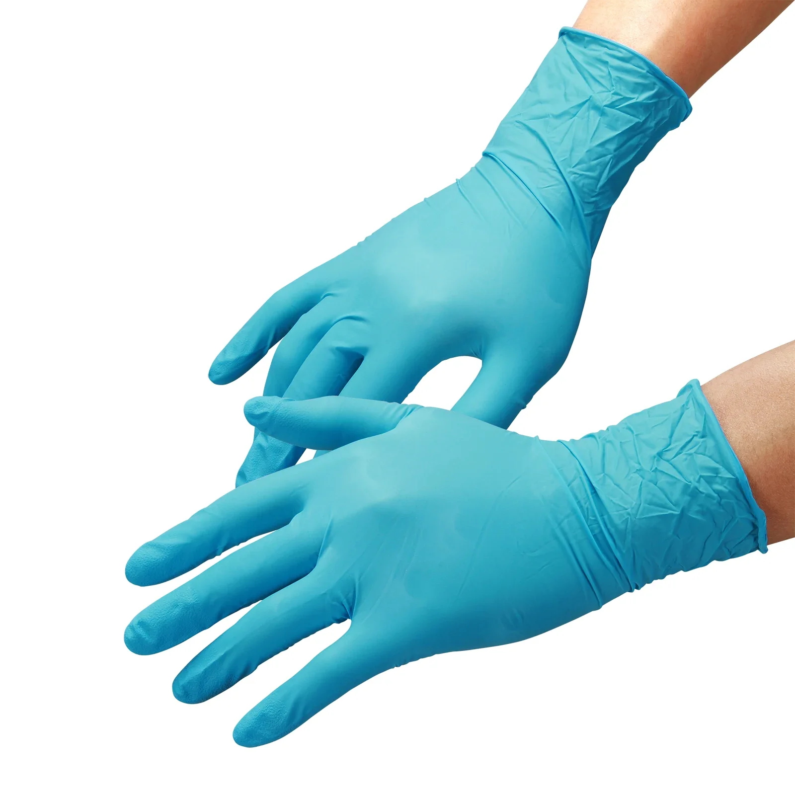 Blue Insulated Protective Nitrile Disposable Gloves Rubber Garden