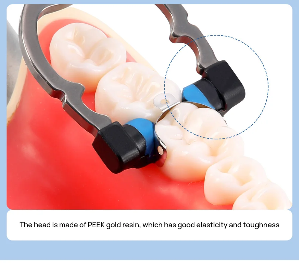 AZDENT Dental Sectional Matrix System Set New Contoured Matrices Clip Ring Bands Wedge Knife Dentis Wedges Plastic Kit_voghion.com