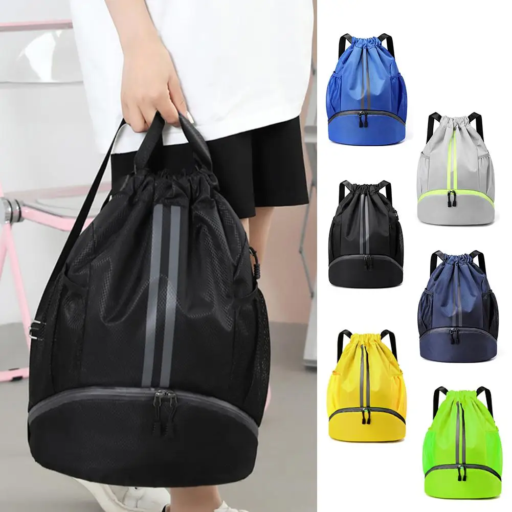 

Waterproof Gym Fitness Travel Sport Bag Portable Hiking Soccer Apart Dry Backpack Storage Wet Climbing Pouch Basketball Sho K1r6
