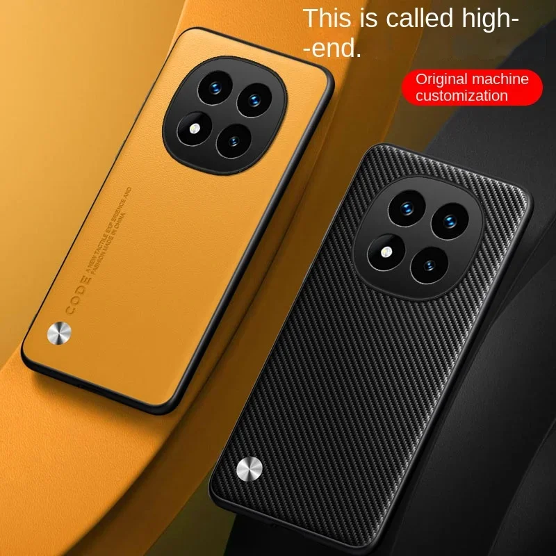 Luxury Leather Shockproof Case with Soft Grain Texture and Slim Design