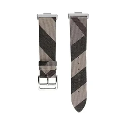 Luxury Genuine Leather Strap Wristband Bracelet - Premium Accessory - Redmi watch 5 (Plaid Gray)