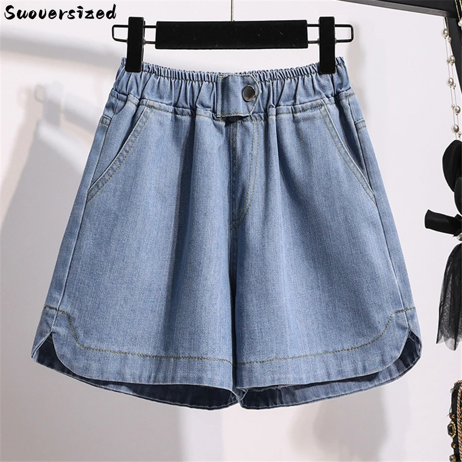 Women Summer Blue Summer Baggy Shorts Jeans Pantalones Cortos Baggy