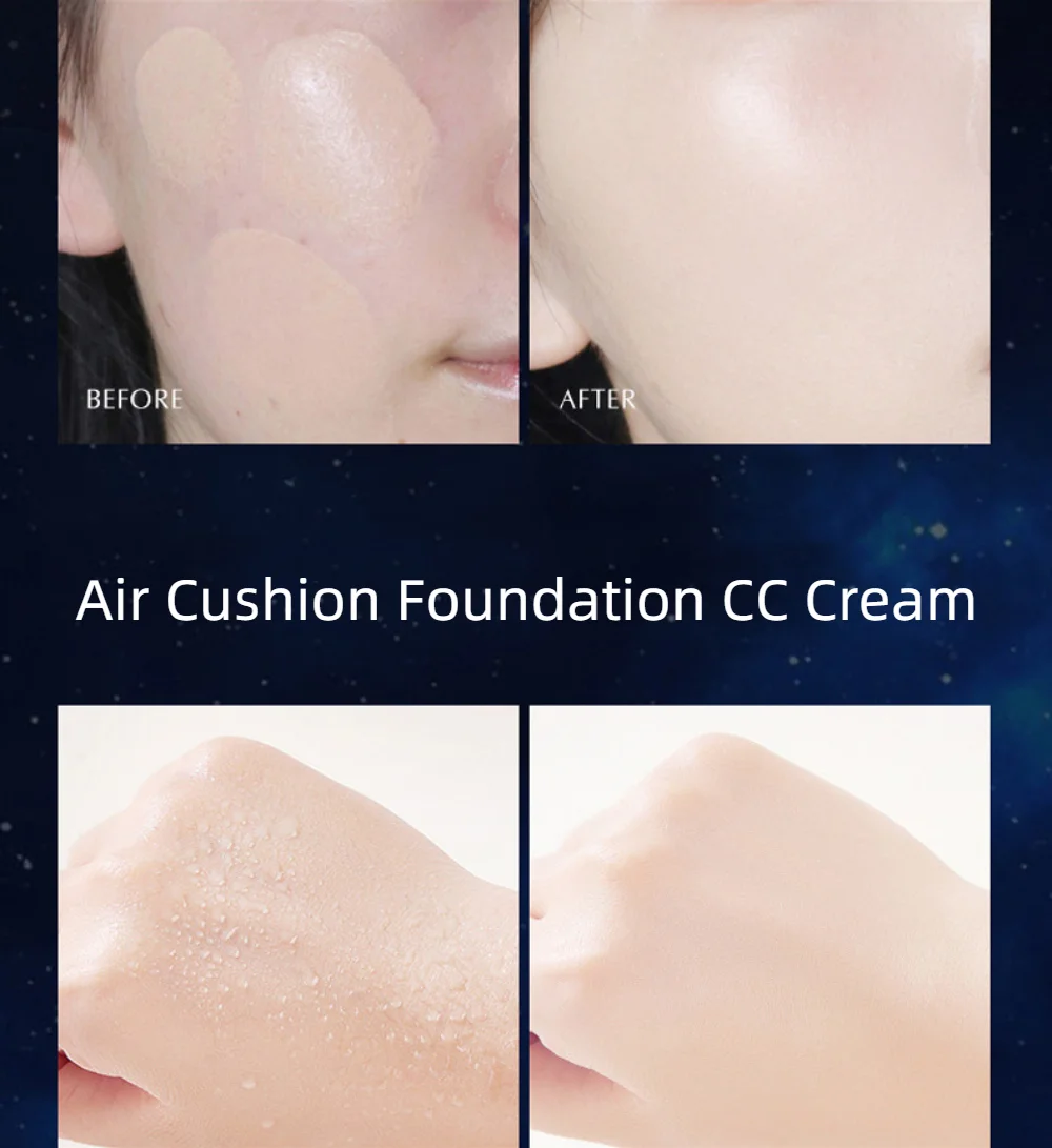 Air Cushion BB Cream Concealer Long Lasting Moisturizing Foundation CC Cream Waterproof Whitening Oil-control Makeup Cosmetics 6