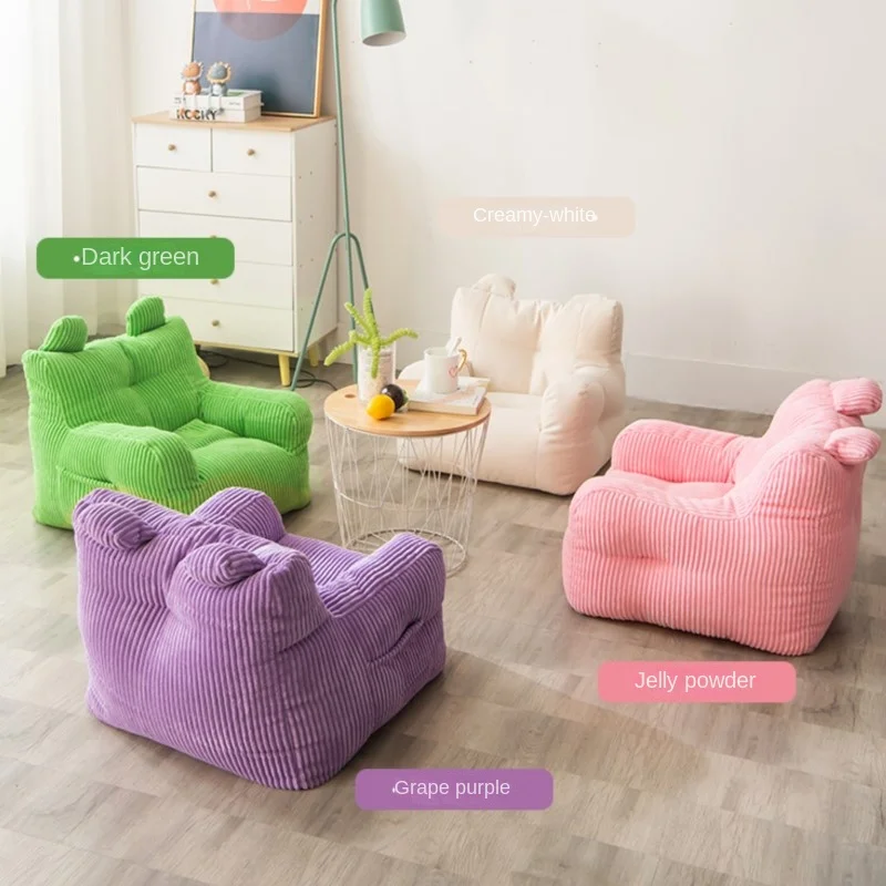 Warming Bean Pack Cute Children Lazy Sofa Casual Fabric Single Reading Corner Mini Leisure Chair Baby Seat Hot Sale