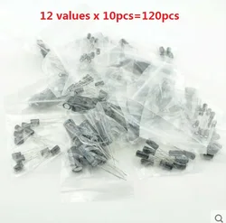 120pcs 1set Of 120pcs 12 Values 0.22UF-470UF Aluminum Electrolytic Capacitor Assortment Kit Set Pack Free Shipping