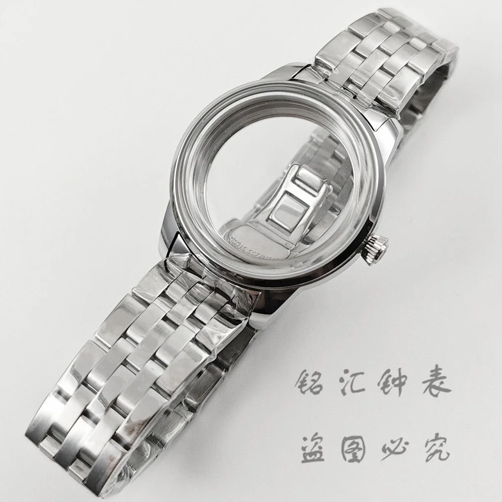 Elegant PVD Rose Gold 33mm Ladies Watch Case with Stainless Steel Bracelet