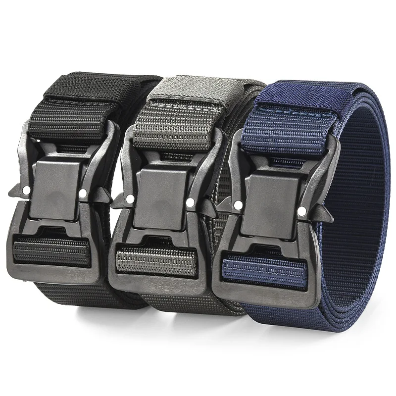tactical belt canvas belt canvas belts tactical belts mens belt waist belt multi function belt Plus Large LONG Size 125 140 160 180cm Men's Belt Canvas Multi-functional Tactical Quick Release Magnetic Alloy Buckle Belts