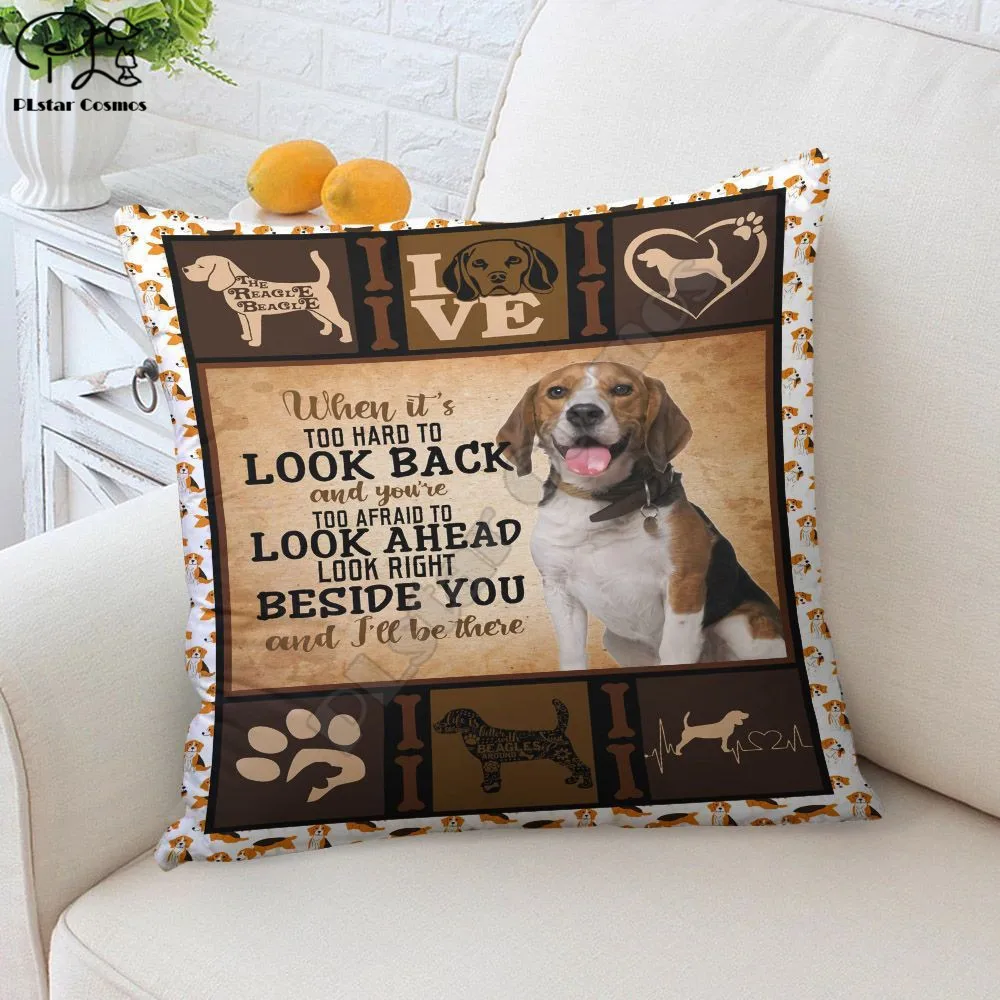 

Наволочки с рисунком Бигль/лабрадод/мопс, 3D наволочка для дома, дивана, искусственная кожа, декоративная наволочка