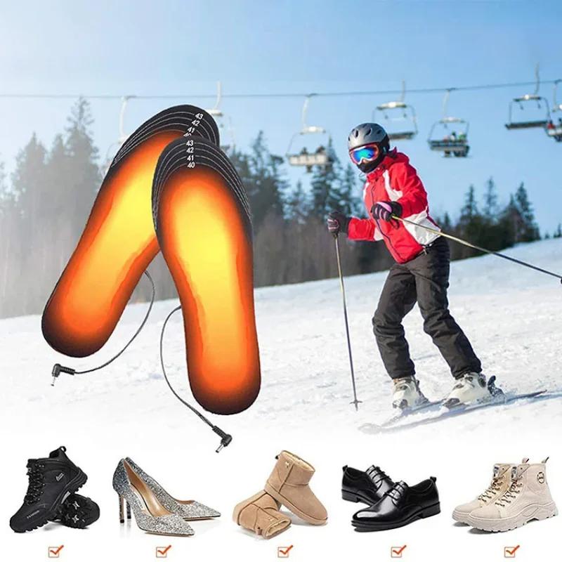 USB Heated Shoe Insoles Feet Warm Sock Pad Mat Electrically Heating Insoles Washable Warm Thermal Unisex shoe insoles,heated shoe insoles