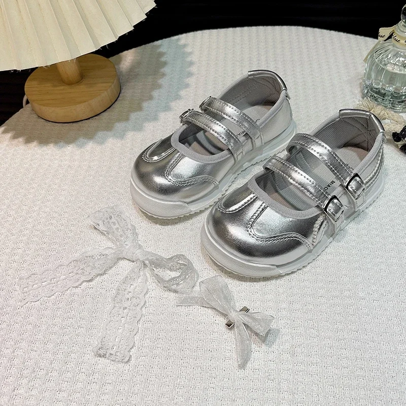 Children Tennis Shoes Princess Detachable Bows 2025 Autumn New Kids Casual Shoes Soft Bottom Girls Sports Shoes Non-slip Trendy