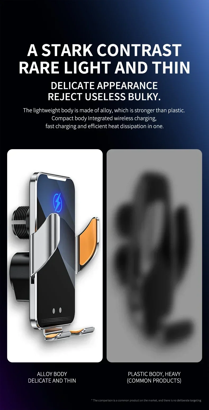 Kabelloses Auto ladegerät magnetische Auto-Autotelefon halterung für iPhone 14 13 12 x xr Samsung Infrarot-Schnell ladest änder – Detail 8