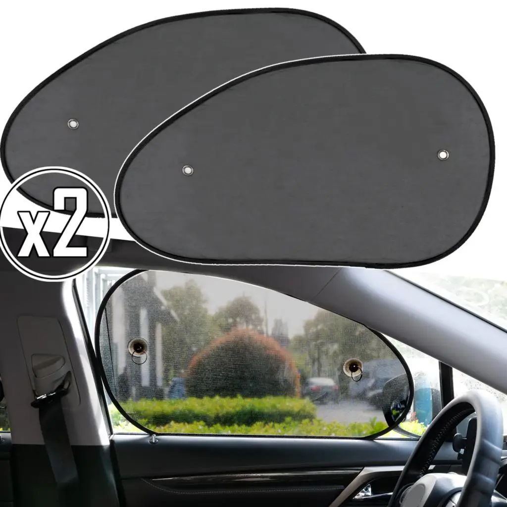 2Pcs Car Window Sunshade Covers Windscreen Reflector Windshield Parasol Sun Shade Visor Uv Protector Auto Accessories Baby Kids