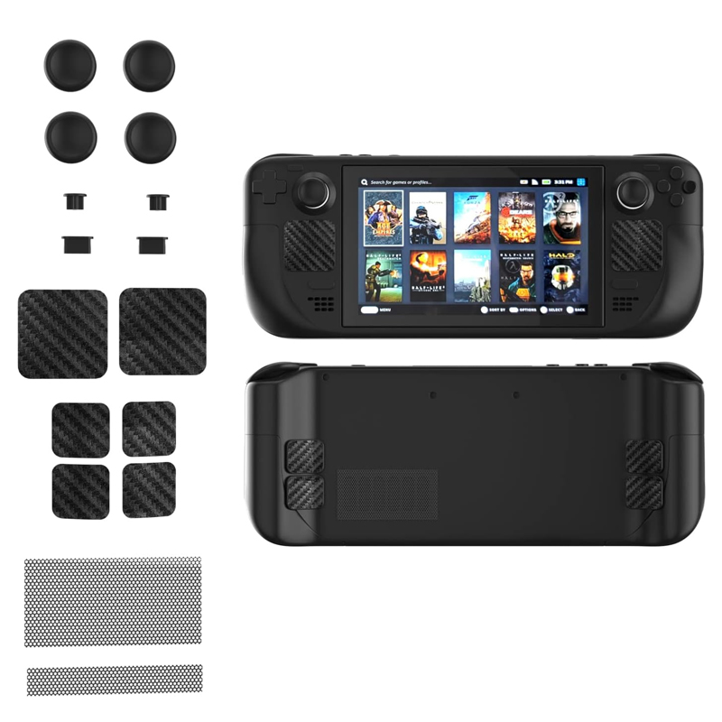 Protective Kit For Steam Deck Host Trackpad Sticker Dustproof Dust Plug Rocker Silicone Caps Vent Dust Filter for Steam Deck